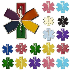 Star of Life Medical Lapel Pin Collection - Enamel Pin Flag