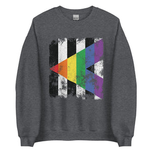 Straight Ally - Distressed LGBTQIA2S+ Sweatshirt