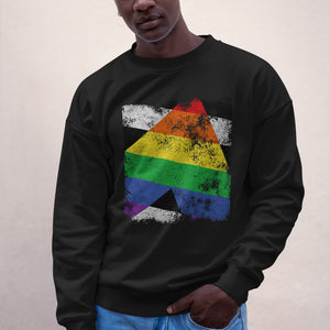 Straight Ally - Distressed LGBT+ Sweatshirt