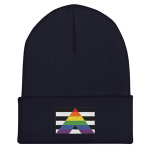Straight Ally Flag Beanie - Embroidered LGBT+ Winter Hat