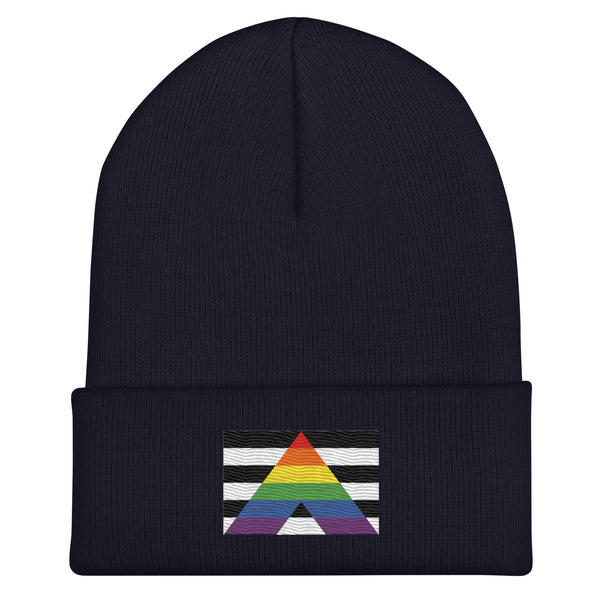 Straight Ally Flag Beanie - Embroidered LGBT+ Winter Hat