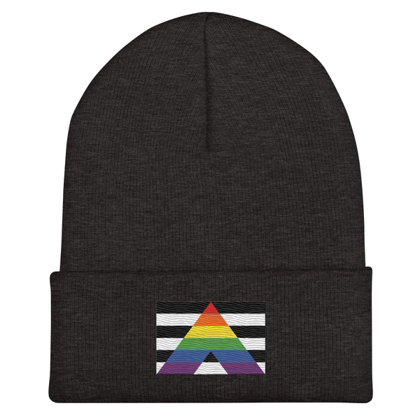 Straight Ally Flag Beanie - Embroidered LGBT+ Winter Hat