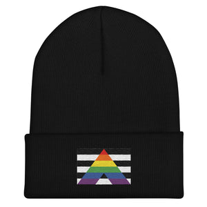 Straight Ally Flag Beanie - Embroidered LGBT+ Winter Hat
