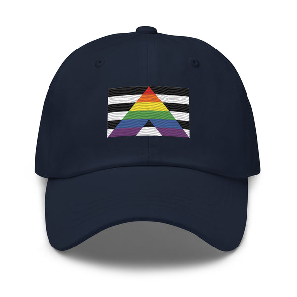 Straight Ally Flag Cap - Adjustable Embroidered LGBT+ Dad Hat