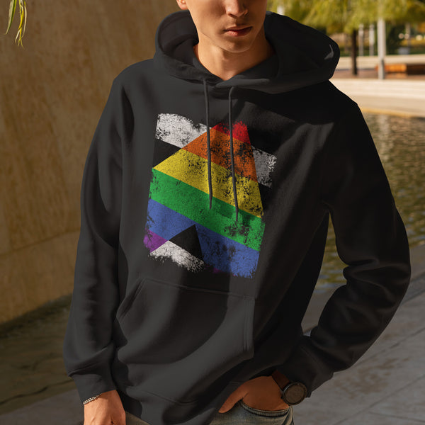 Straight Ally Flag - Distressed LGBT+ Hoodie