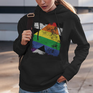 Straight Ally Flag - Distressed LGBT+ Hoodie