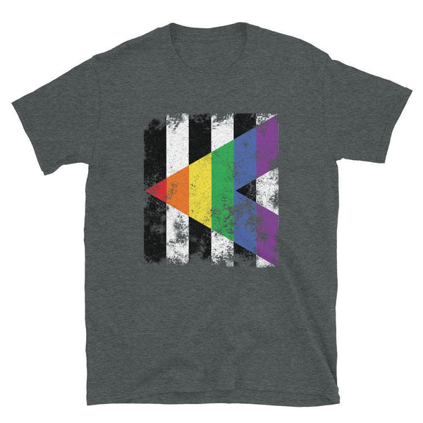 Straight Ally Flag - Distressed LGBTQIA2S+ T-Shirt