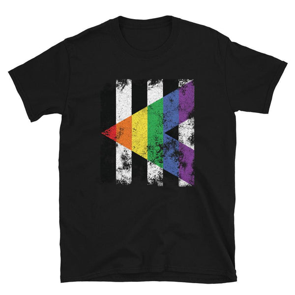 Straight Ally Flag - Distressed LGBTQIA2S+ T-Shirt
