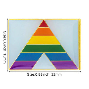 Straight Ally Pride Flag Lapel Pins - LGBTQIA2S+ Enamel Pin Flag