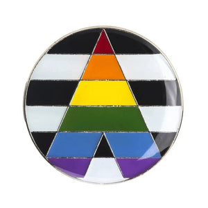 Straight Ally Pride Flag Lapel Pins - LGBTQIA2S+ Enamel Pin Flag