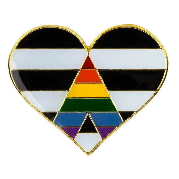 Straight Ally Pride Flag Lapel Pins - LGBTQIA2S+ Enamel Pin Flag