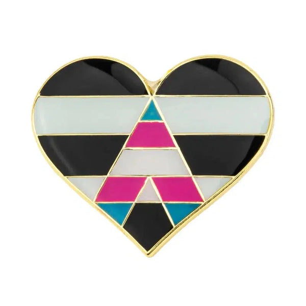 Straight Ally Pride Flag Lapel Pins - LGBTQIA2S+ Enamel Pin Flag