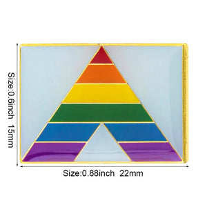 Straight Ally Pride Flag Lapel Pins - LGBTQIA2S+ Enamel Pin Flag