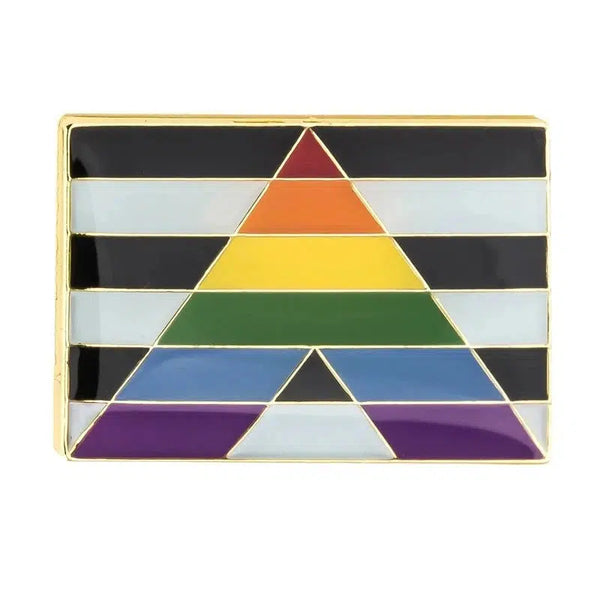 Straight Ally Pride Flag Lapel Pins - LGBTQIA2S+ Enamel Pin Flag