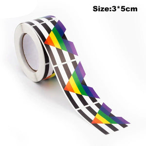 Straight Ally Pride Flag Sticker Roll - 250pcs LGBTQ+ Stickers