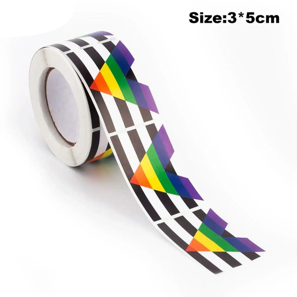Straight Ally Pride Flag Sticker Roll - 250pcs LGBTQ+ Stickers