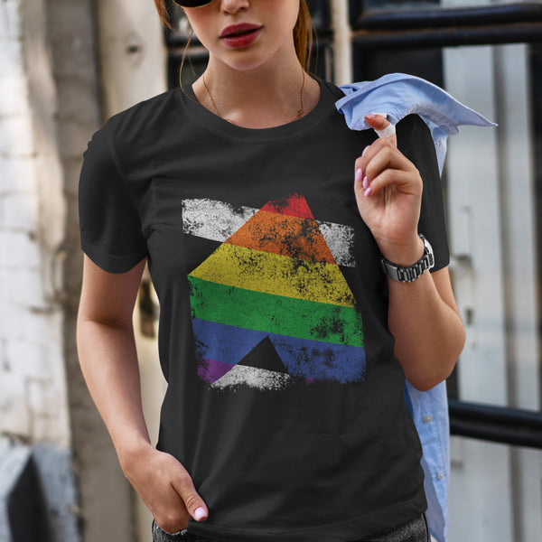 Straight Ally Flag - Distressed LGBT+ T-Shirt