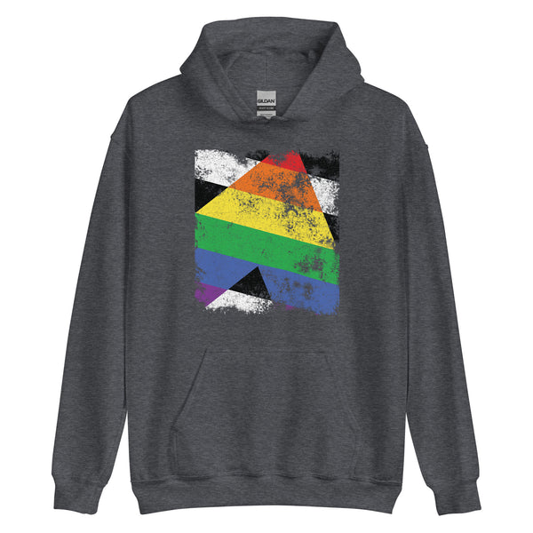Straight Ally Flag - Distressed LGBT+ Hoodie