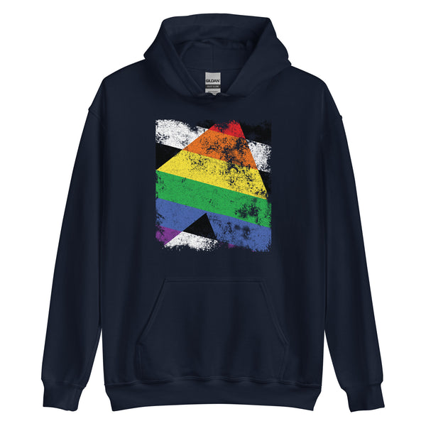 Straight Ally Flag - Distressed LGBT+ Hoodie