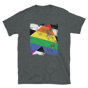 Straight Ally Flag - Distressed LGBT+ T-Shirt