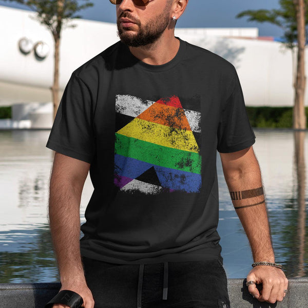Straight Ally Flag - Distressed LGBT+ T-Shirt