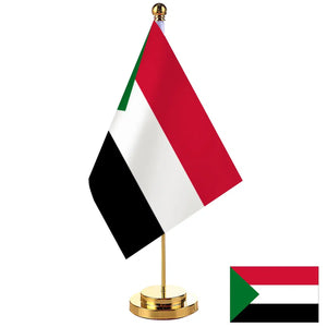 Sudan Desk Flag - Small Office Table Flag