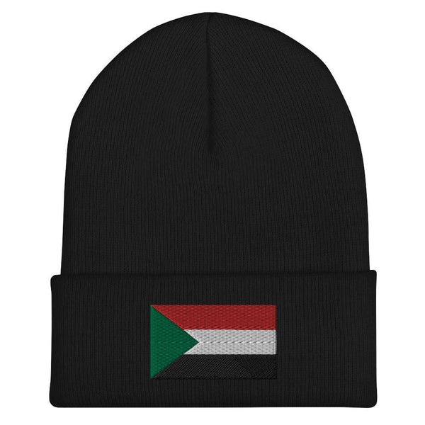 Sudan Flag Beanie - Embroidered Winter Hat