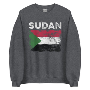 Sudan Flag Distressed - Sudanese Flag Sweatshirt
