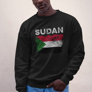 Sudan Flag Distressed - Sudanese Flag Sweatshirt