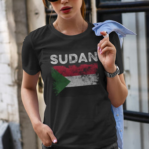 Sudan Flag Distressed - Sudanese Flag T-Shirt
