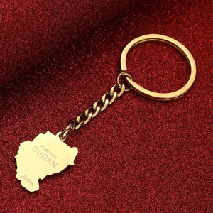 Sudan Map Keychain