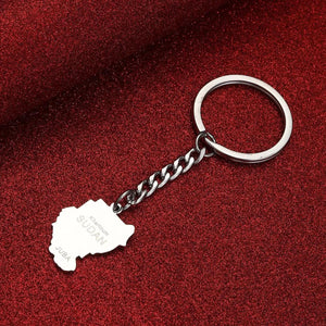 Sudan Map Keychain