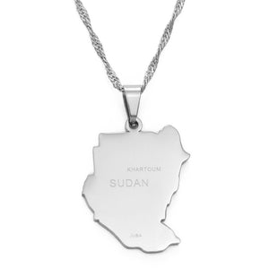 Sudan Map Necklace