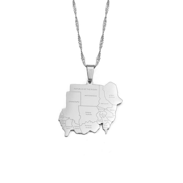 Sudan Map Necklace