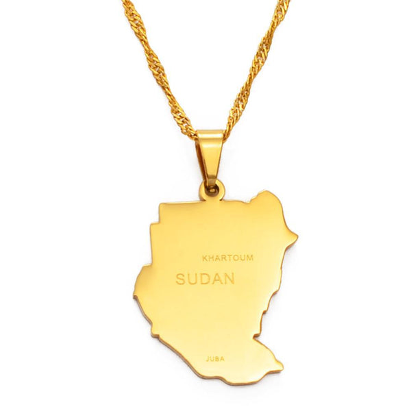 Sudan Map Necklace