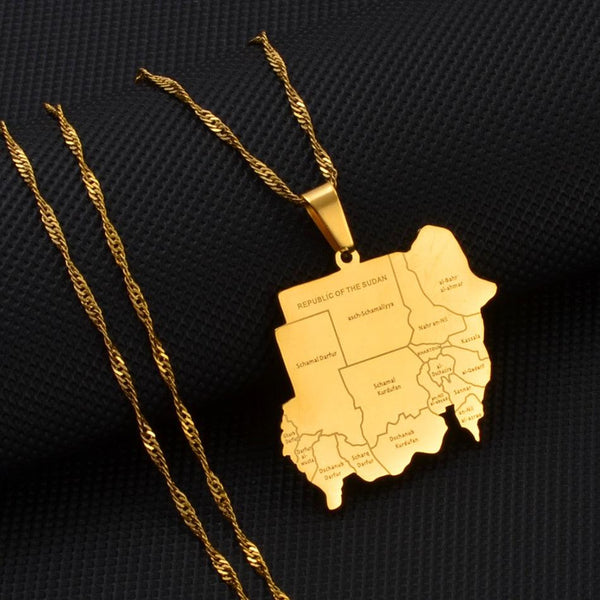 Sudan Map Necklace