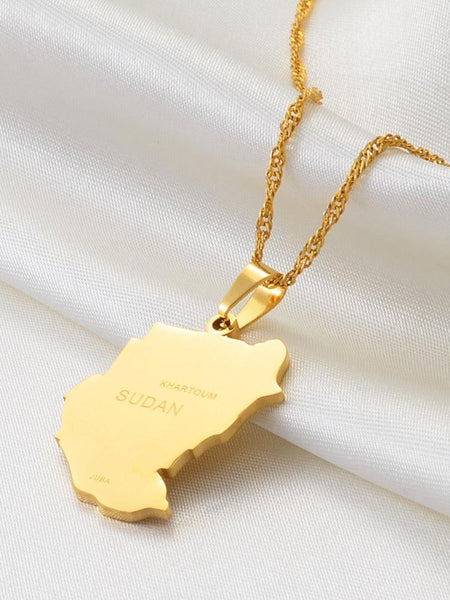 Sudan Map Necklace