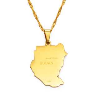 Sudan Map Necklace