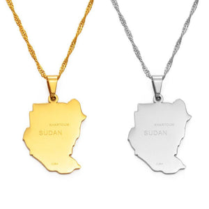 Sudan Map Necklace