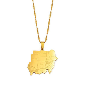 Sudan Map Necklace