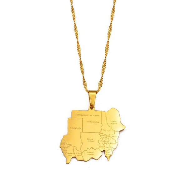 Sudan Map Necklace