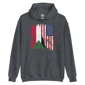 Sudan USA Flag - Half American Hoodie