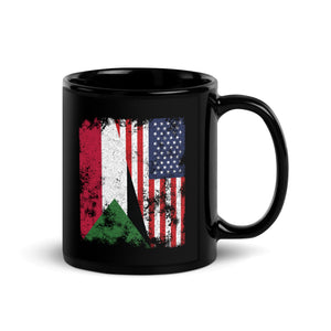 Sudan USA Flag - Half American Mug