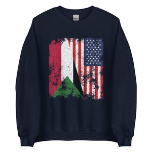 Sudan USA Flag - Half American Sweatshirt