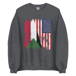 Sudan USA Flag - Half American Sweatshirt