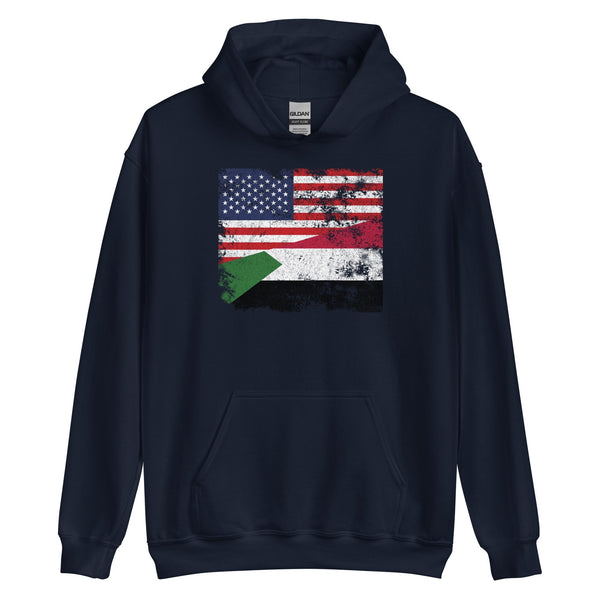 Sudan USA Flag Hoodie