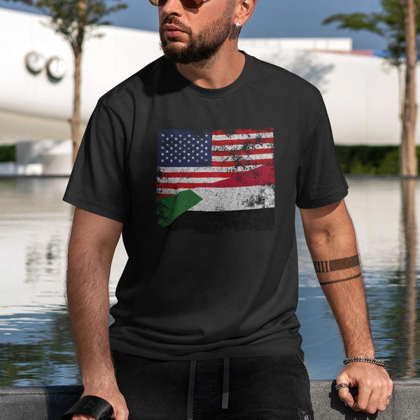 Sudan USA Flag T-Shirt