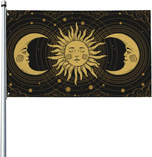 Sun and Moon Flag - 90x150cm(3x5ft) - 120x180cm(4x6ft)