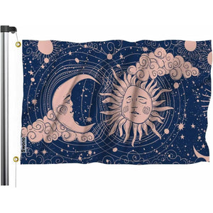 Sun and Moon Flag - 90x150cm(3x5ft) - 120x180cm(4x6ft)