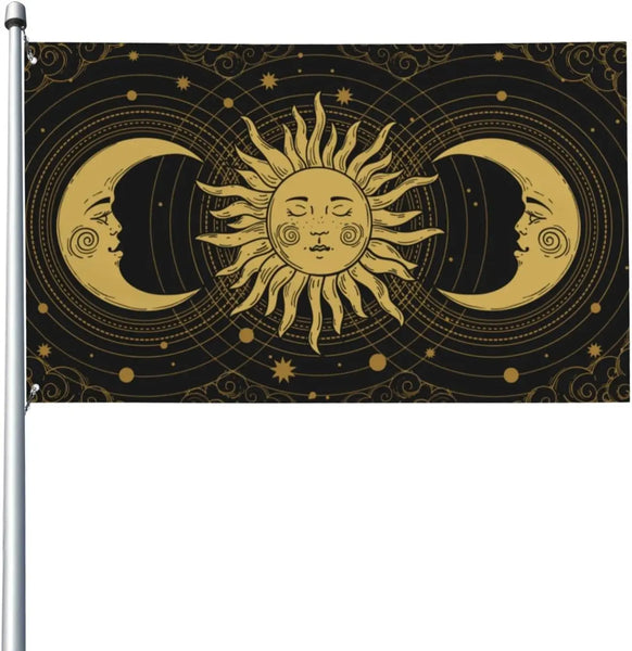 Sun and Moon Flag - 90x150cm(3x5ft) - 120x180cm(4x6ft)